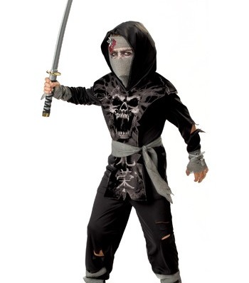 Kids Dark Zombie Ninja Costume